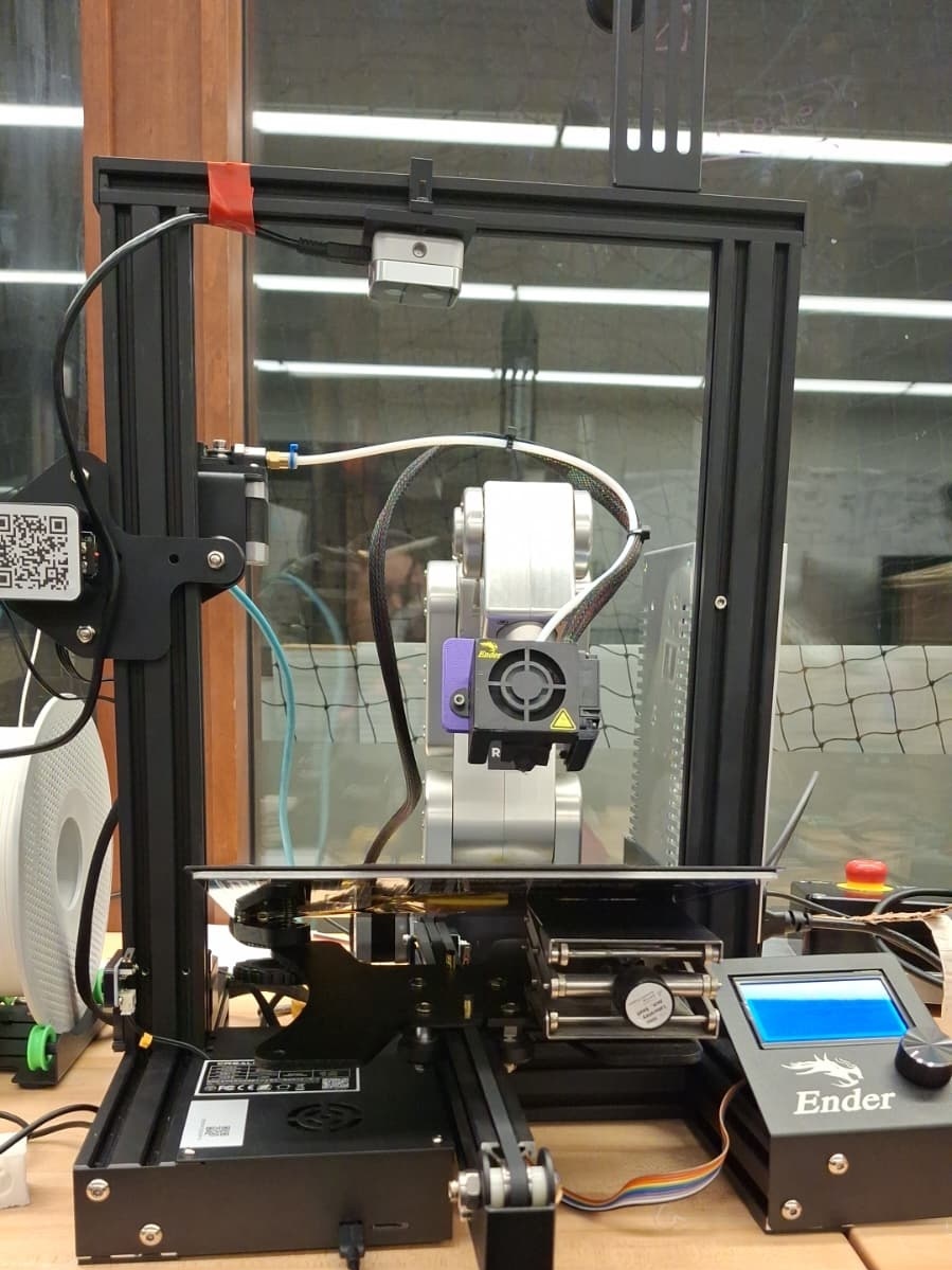 Full setup with the bed tilted at an angle, front view