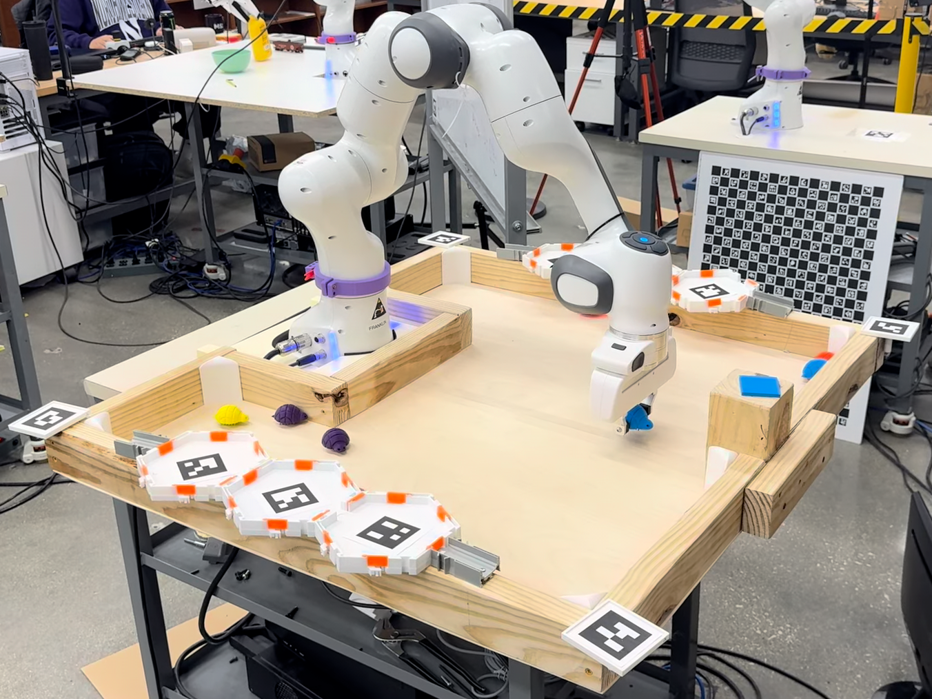 Franka picking up a bug