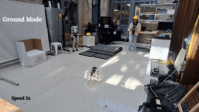 Teleoperated Ground-Air Morphing Robot